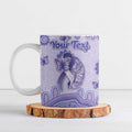 Personalised Epilepsy Awareness Ceramic Mug Purple Ribbon Butterfly And Brain Aboriginal Art
