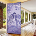 Epilepsy Awareness Door Cover Purple Ribbon Butterfly And Brain Aboriginal Art