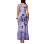 Personalised Epilepsy Awareness Family Matching Tank Maxi Dress and Hawaiian Shirt Purple Ribbon Butterfly And Brain Aboriginal Art