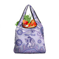 Personalised Epilepsy Awareness Grocery Bag Purple Ribbon Butterfly And Brain Aboriginal Art