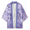 Personalised Epilepsy Awareness Kimono Purple Ribbon Butterfly And Brain Aboriginal Art