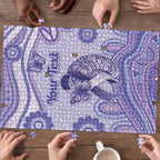 Personalised Epilepsy Awareness Puzzle Purple Ribbon Butterfly And Brain Aboriginal Art