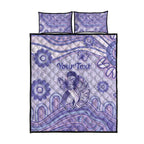 Personalised Epilepsy Awareness Quilt Bed Set Purple Ribbon Butterfly And Brain Aboriginal Art