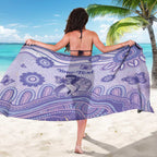 Personalised Epilepsy Awareness Sarong Purple Ribbon Butterfly And Brain Aboriginal Art