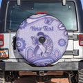 Personalised Epilepsy Awareness Spare Tire Cover Purple Ribbon Butterfly And Brain Aboriginal Art