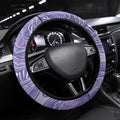 Epilepsy Awareness Steering Wheel Cover Purple Ribbon Butterfly And Brain Aboriginal Art