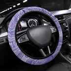 Epilepsy Awareness Steering Wheel Cover Purple Ribbon Butterfly And Brain Aboriginal Art
