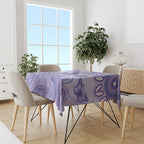 Personalised Epilepsy Awareness Tablecloth Purple Ribbon Butterfly And Brain Aboriginal Art