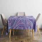 Personalised Epilepsy Awareness Tablecloth Purple Ribbon Butterfly And Brain Aboriginal Art
