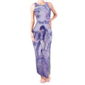 Personalised Epilepsy Awareness Tank Maxi Dress Purple Ribbon Butterfly And Brain Aboriginal Art