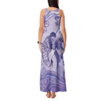 Personalised Epilepsy Awareness Tank Maxi Dress Purple Ribbon Butterfly And Brain Aboriginal Art