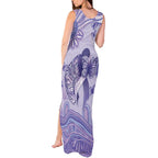 Personalised Epilepsy Awareness Tank Maxi Dress Purple Ribbon Butterfly And Brain Aboriginal Art