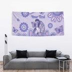Personalised Epilepsy Awareness Tapestry Purple Ribbon Butterfly And Brain Aboriginal Art
