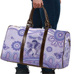 Personalised Epilepsy Awareness Travel Bag Purple Ribbon Butterfly And Brain Aboriginal Art
