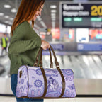 Personalised Epilepsy Awareness Travel Bag Purple Ribbon Butterfly And Brain Aboriginal Art