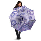 Personalised Epilepsy Awareness Umbrella Purple Ribbon Butterfly And Brain Aboriginal Art