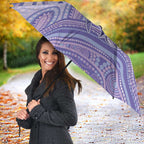 Personalised Epilepsy Awareness Umbrella Purple Ribbon Butterfly And Brain Aboriginal Art