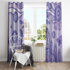 Personalised Epilepsy Awareness Window Curtain Purple Ribbon Butterfly And Brain Aboriginal Art