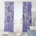 Personalised Epilepsy Awareness Window Curtain Purple Ribbon Butterfly And Brain Aboriginal Art