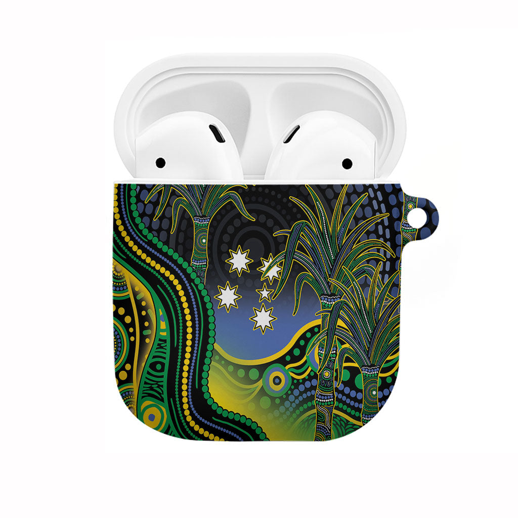 Australian South Sea Islanders National Recognition Day AirPods Case Southern Cross Aboriginal Dot Art Sugarcane