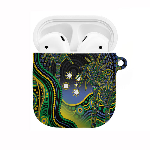 Australian South Sea Islanders National Recognition Day AirPods Case Southern Cross Aboriginal Dot Art Sugarcane