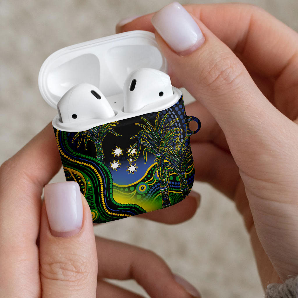 Australian South Sea Islanders National Recognition Day AirPods Case Southern Cross Aboriginal Dot Art Sugarcane