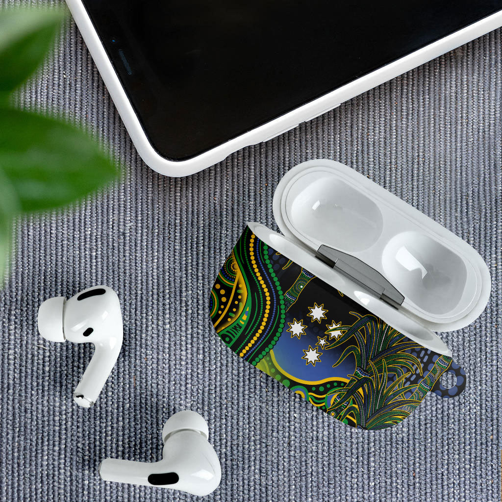 Australian South Sea Islanders National Recognition Day AirPods Case Southern Cross Aboriginal Dot Art Sugarcane