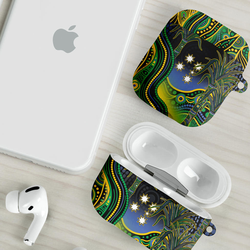 Australian South Sea Islanders National Recognition Day AirPods Case Southern Cross Aboriginal Dot Art Sugarcane