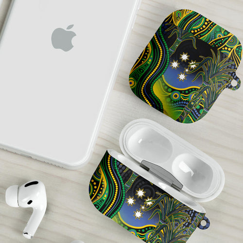 Australian South Sea Islanders National Recognition Day AirPods Case Southern Cross Aboriginal Dot Art Sugarcane