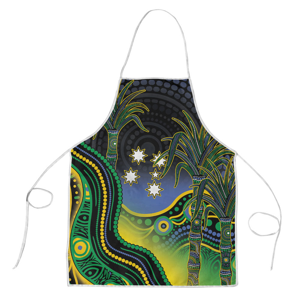 Australian South Sea Islanders National Recognition Day Apron Southern Cross Aboriginal Dot Art Sugarcane