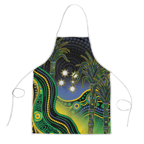 Australian South Sea Islanders National Recognition Day Apron Southern Cross Aboriginal Dot Art Sugarcane