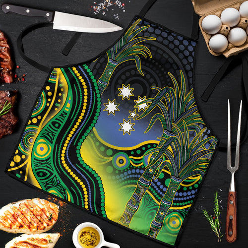 Australian South Sea Islanders National Recognition Day Apron Southern Cross Aboriginal Dot Art Sugarcane