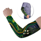 Australian South Sea Islander National Recognition Day Arm Sleeves Southern Cross Aboriginal Dot Art Sugarcane