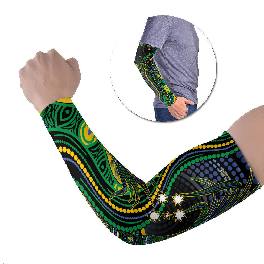 Australian South Sea Islander National Recognition Day Arm Sleeves Southern Cross Aboriginal Dot Art Sugarcane