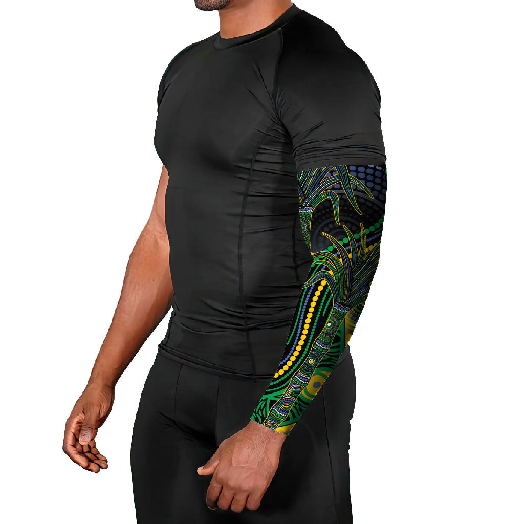 Australian South Sea Islander National Recognition Day Arm Sleeves Southern Cross Aboriginal Dot Art Sugarcane