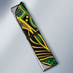 Australian South Sea Islander National Recognition Day Auto Sun Shade Southern Cross Aboriginal Dot Art Sugarcane