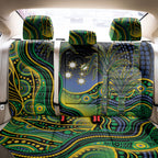Australian South Sea Islander National Recognition Day Back Car Seat Cover Southern Cross Aboriginal Dot Art Sugarcane