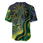 Australian South Sea Islander National Recognition Day Baseball Jersey Southern Cross Aboriginal Dot Art Sugarcane