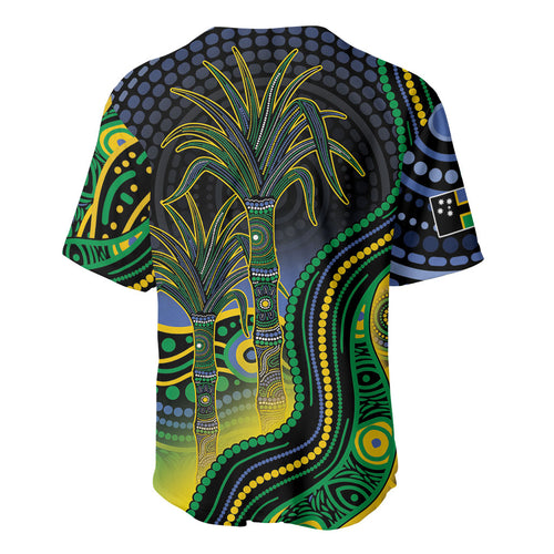 Australian South Sea Islanders National Recognition Day Baseball Jersey Southern Cross Aboriginal Dot Art Sugarcane