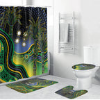 Australian South Sea Islander National Recognition Day Bathroom Set Southern Cross Aboriginal Dot Art Sugarcane