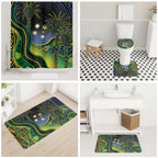 Australian South Sea Islander National Recognition Day Bathroom Set Southern Cross Aboriginal Dot Art Sugarcane