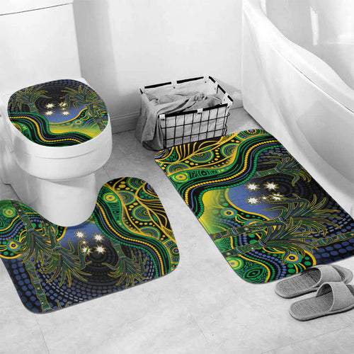 Australian South Sea Islanders National Recognition Day Bathroom Set Southern Cross Aboriginal Dot Art Sugarcane