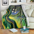 Australian South Sea Islander National Recognition Day Blanket Southern Cross Aboriginal Dot Art Sugarcane