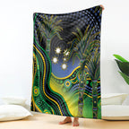 Australian South Sea Islander National Recognition Day Blanket Southern Cross Aboriginal Dot Art Sugarcane
