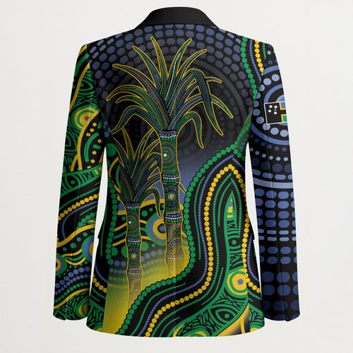 Australian South Sea Islanders National Recognition Day Blazer Southern Cross Aboriginal Dot Art Sugarcane