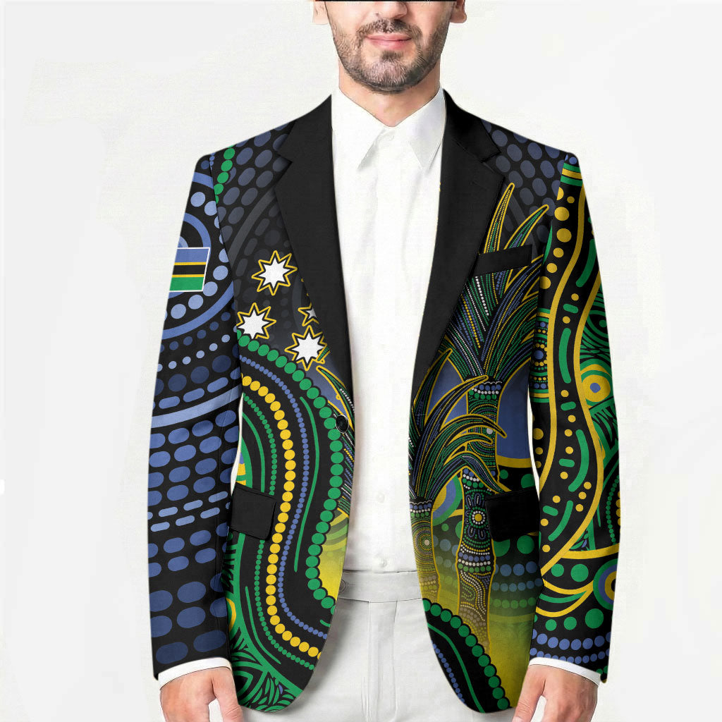 Australian South Sea Islander National Recognition Day Blazer Southern Cross Aboriginal Dot Art Sugarcane
