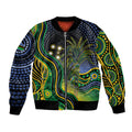 Australian South Sea Islanders National Recognition Day Bomber Jacket Southern Cross Aboriginal Dot Art Sugarcane