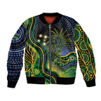 Australian South Sea Islanders National Recognition Day Bomber Jacket Southern Cross Aboriginal Dot Art Sugarcane