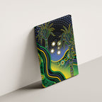 Australian South Sea Islanders National Recognition Day Canvas Wall Art Southern Cross Aboriginal Dot Art Sugarcane