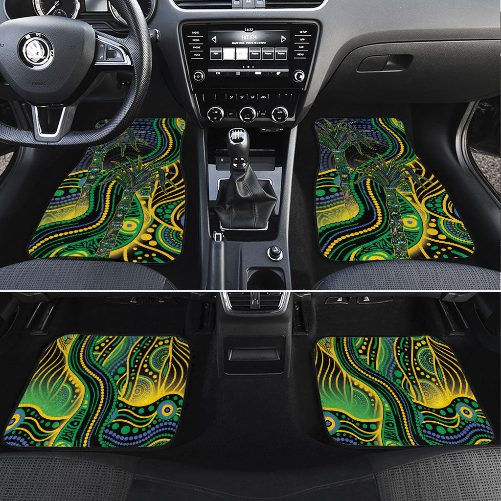 Australian South Sea Islander National Recognition Day Car Mats Southern Cross Aboriginal Dot Art Sugarcane